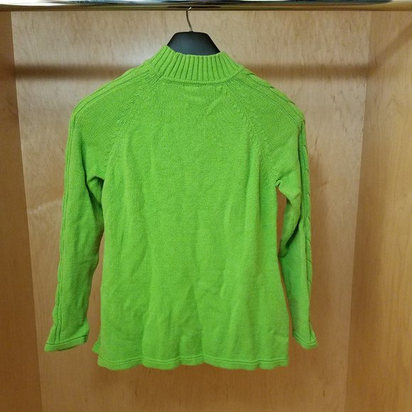 Green Knit Pattern Sweater - Picture 3 of 3